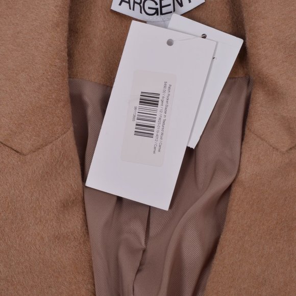 ARGENT Patch Pocket Blazer in Wool Camel - Picture 7 of 7
